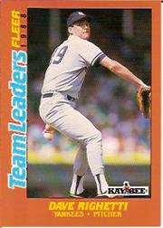 1988 Fleer Team Leaders Baseball Cards 029      Dave Righetti